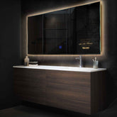 Espejo LED Rectangular | Botón táctil | Luz blanca cálida - Reyze Seria Motivated Model 4